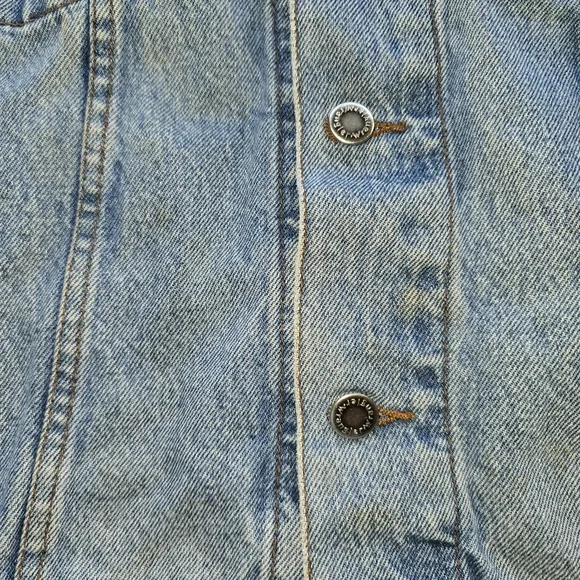 Vintage Wrangler HERO Denim Trucker Jacket M Blue Y2K Distressed 90s Streetwear - Picture 10 of 16